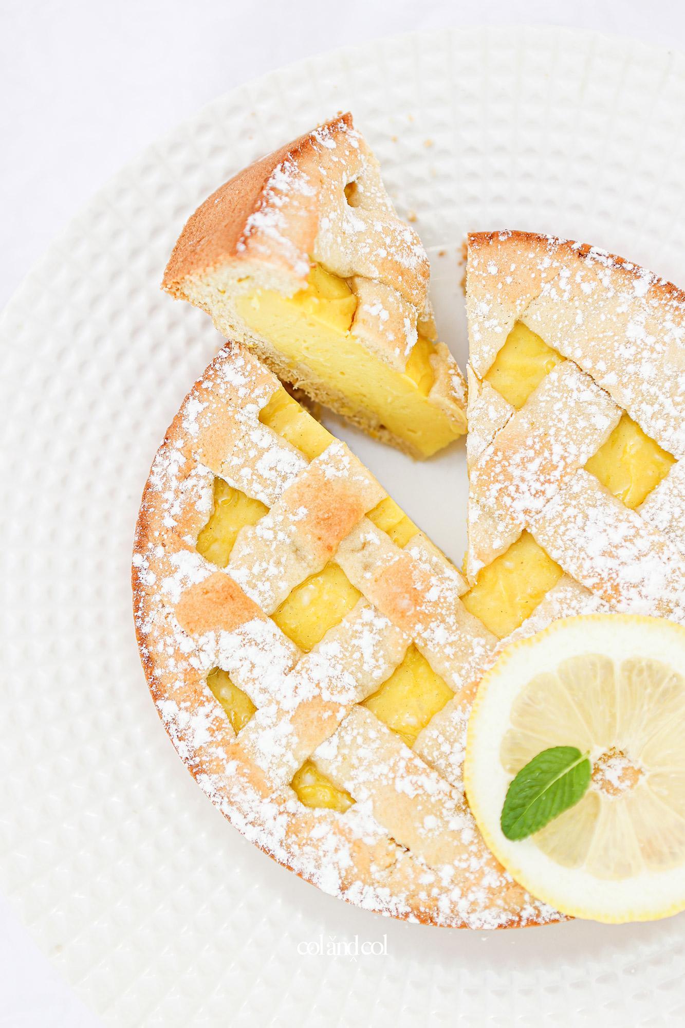 crostata con crema de limon col and col